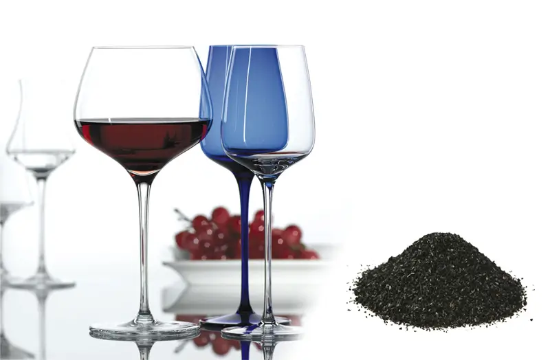 کربن فعال خوراکی برای تصفیه سرکه و شراب 